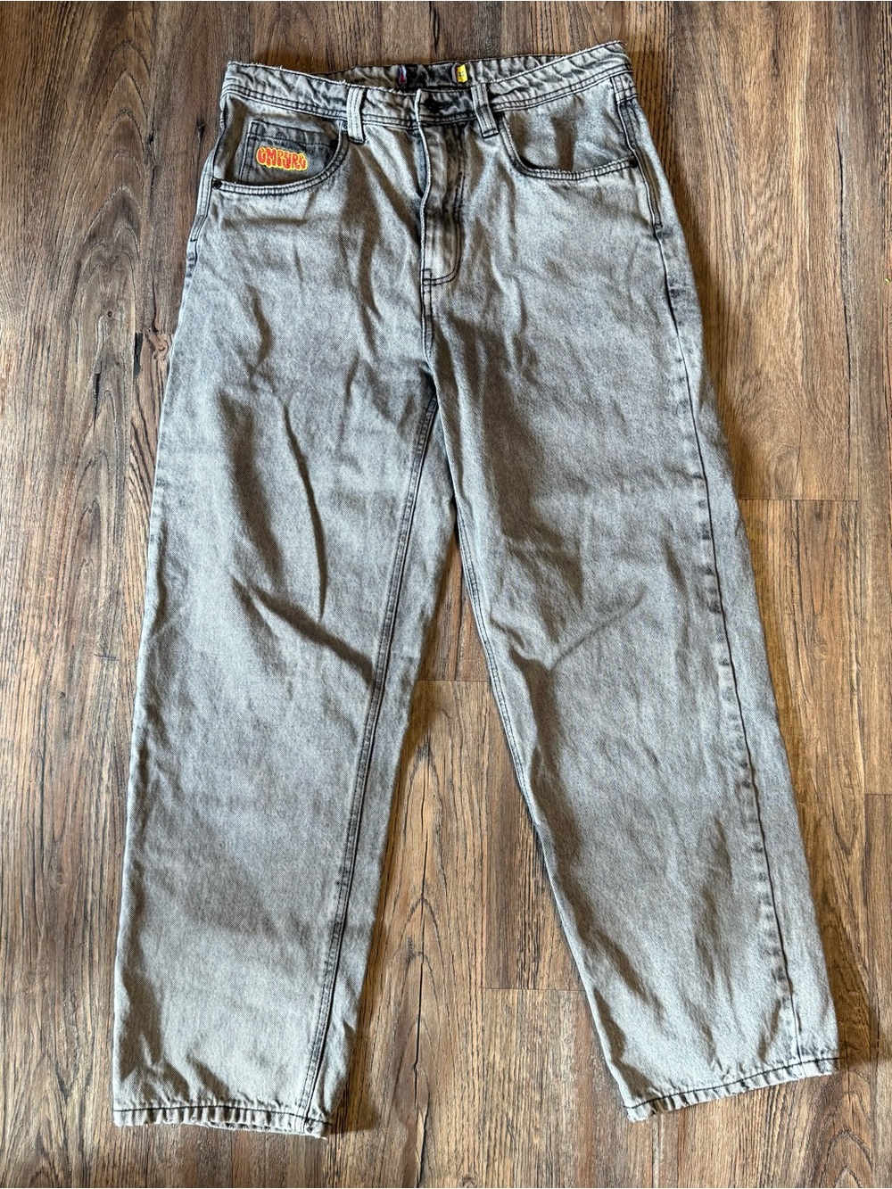 Empyre Gray Wide Leg Baggy Jeans Size 32 Skater Streetwear Y2K